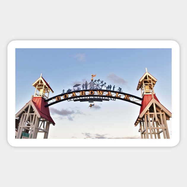 Ocean City Boardwalk Sign Sticker by searchlight